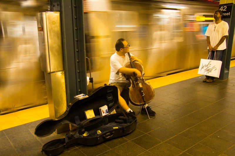 NYC subway cellist