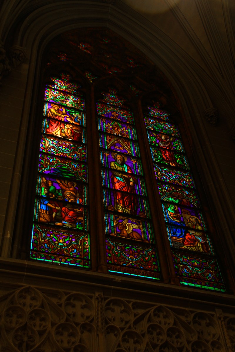 St Patricks Cathedral stain-glass window