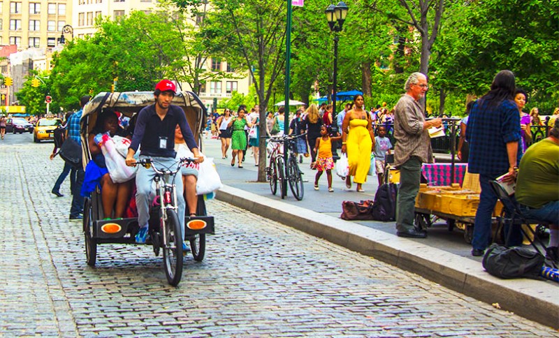 Rickshaw man in Manhattan