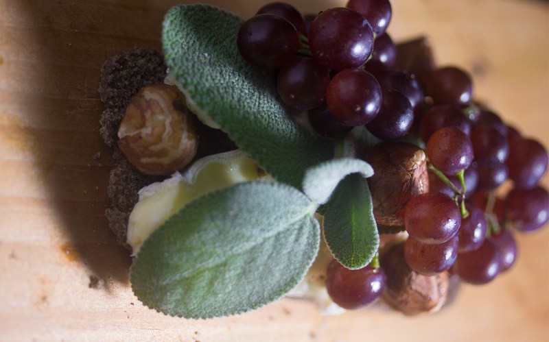 Brie, Grapes Sage, Hazel nuts & Honey