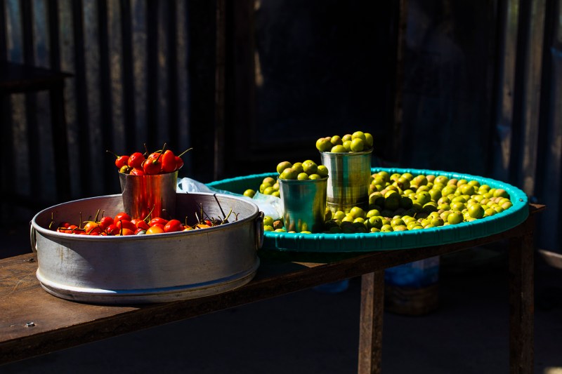 Nepali red and green peppers